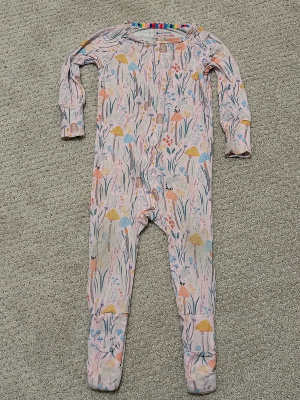 Magnetic Me Shrooms & Bloom Modal Magnetic Convertible Pajamas - 12 Mo